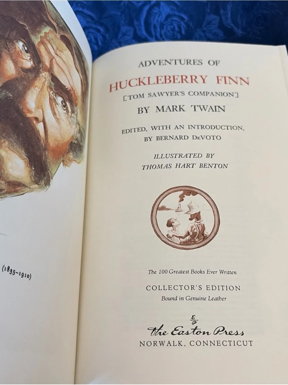 Adventures Of Huckleberry Finn by Mark Twain - Easton Press- Collector's Edition